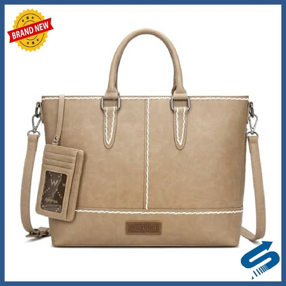 Spacious PU Leather Tote Bag with Removable Card Holder & Adjustable Strap - Picture 2 of 8